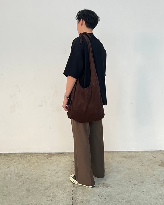 Men Tsuno Crossbody Corduroy Knot Tote Sling Vintage Bag Etsy UK
