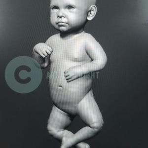 Baby Sculpture in Resin for your  Art in Silicone