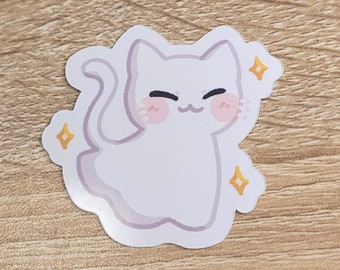 Sticker chaton fantôme