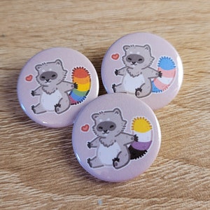 Pride Raccoon Badges