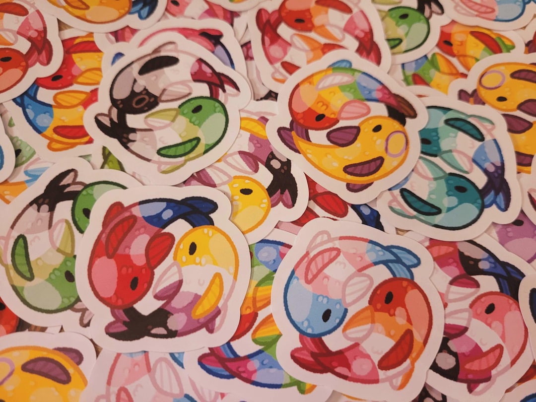 Pride Koi Fish Stickers DOUBLE FLAG - Etsy
