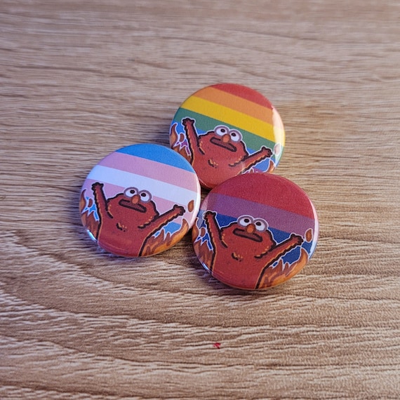 Chaotic Elmo Pride Badges