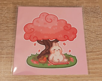Little Bunny Picnic Print