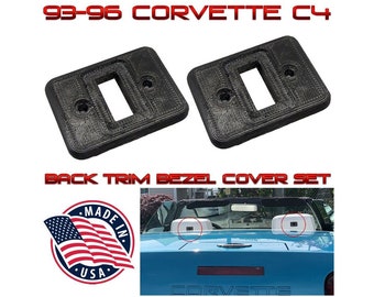 93-96 Corvette C4 Seat Back Trim Bezel Cover Set of 2 Pieces 3d Printed Black