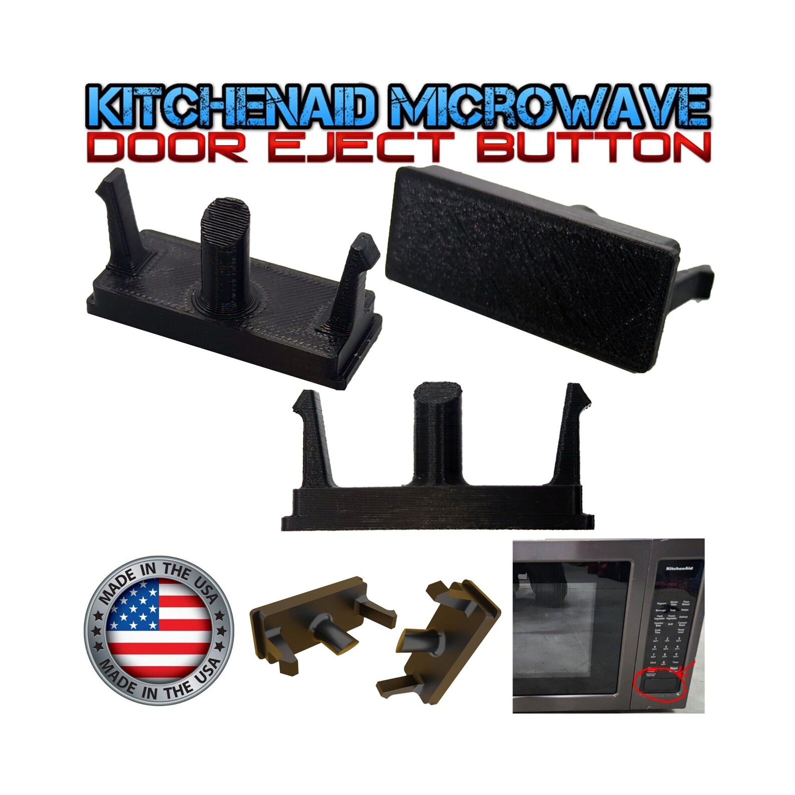 Kitchenaid Microwave Door Eject Buttonkitchenaid Replacement Etsy