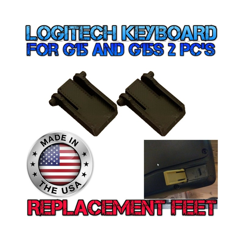 STRONGER Logitech G15 G15s Gaming Keyboard Replacement Foot/Leg/Feet 2pcs Set Pr image 1