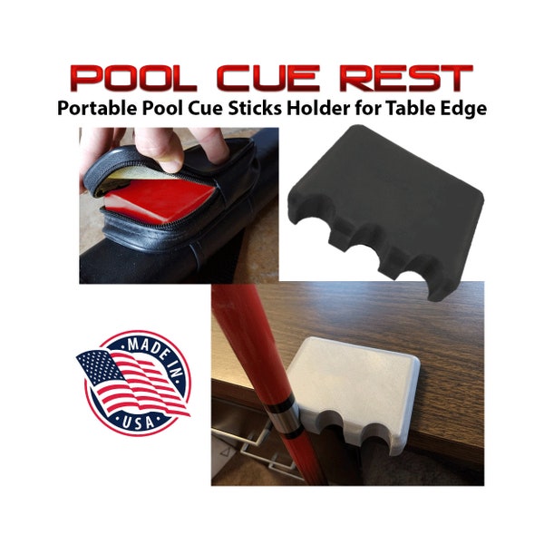 Portable Pool Cue Sticks Holder Snooker Rest Tool Billiard Rack for Table Edge
