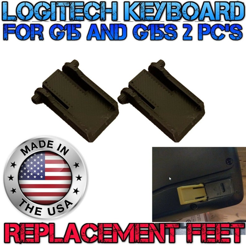 STRONGER Logitech G15 G15s Gaming Keyboard Replacement Foot/Leg/Feet 2pcs Set Pr image 2