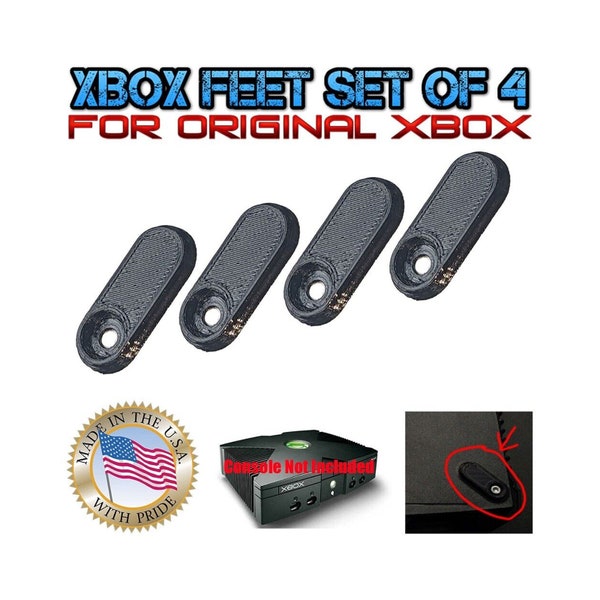 Replacement Rubber Feet for Original Xbox Set of 4 3D Printed No adhesive needed