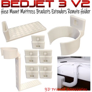 BEDJET 3 V2 Accessories Hose Mattress Brackets and Extenders Remote Holder Complete Set
