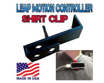 3D Printed Shirt Clip For Leap Motion Controller Black