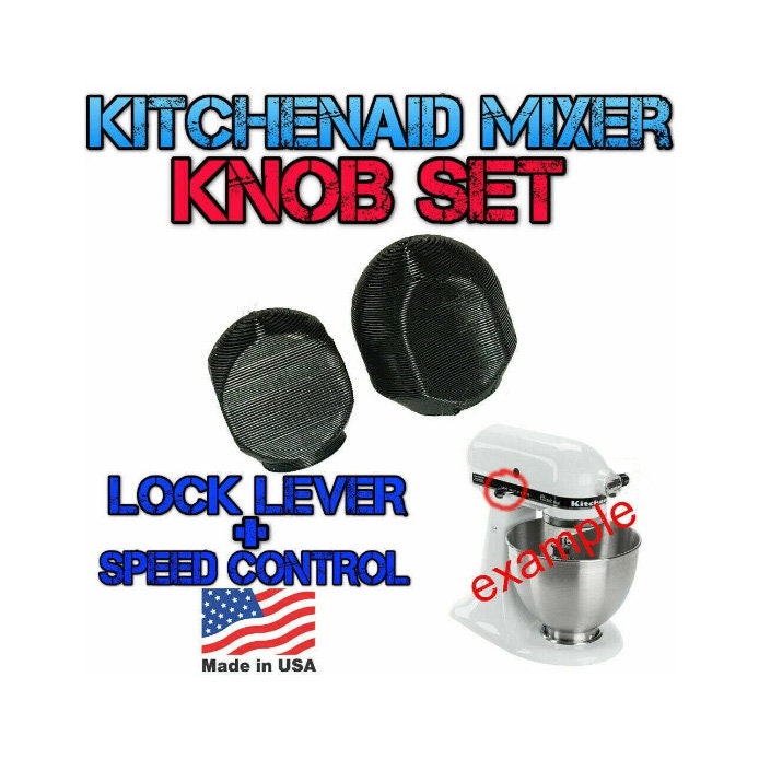 LOYCEGUO Speed Control Knob Replacement Part for KitchenAid Stand Mixer A  Set of 2 Pieces Black Plastic New OEM Quality Lock Lever Knobs