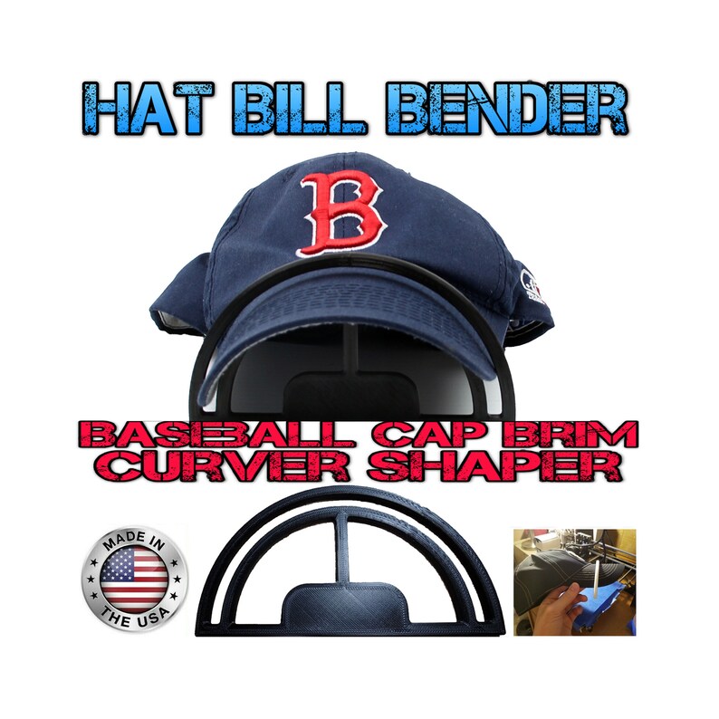 Black Hat Bill Bender Baseball Cap Brim Curver Shaper Etsy