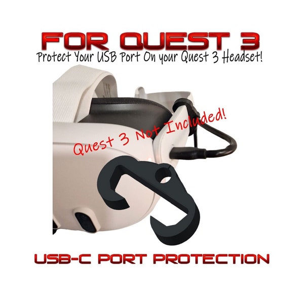 for Meta Quest 3 - USB-C Cable Protection Clip Protect Link Cable and Port