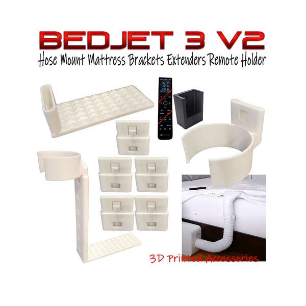 BEDJET 3 V2 Accessories Hose Mattress Brackets and Extenders Remote Holder