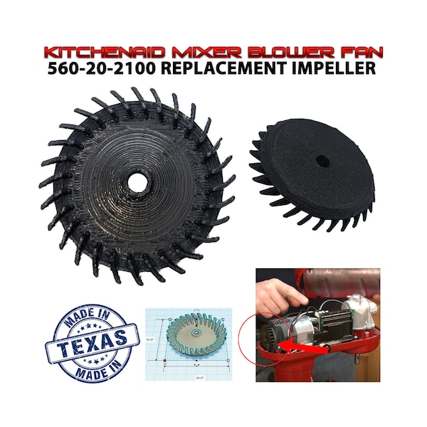 KITCHENAID 560-20-2100 Aftermarket Replacement Cooling Fan Impeller