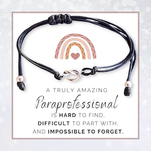 Paraprofessional bracelet, End of school year gifts for Para from student, Teacher assistant gifts, Thank you gift for women coworker
