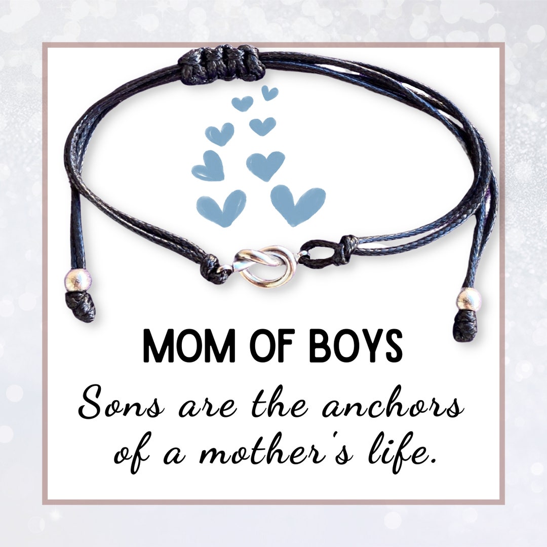 Boy Mom Bracelet, Mama Present From Child Son Baby, 1st Mothers Day