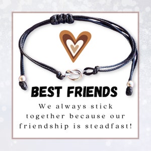 Matching bracelets for best friends, Women Friendship bracelet, Bff bracelets for her, Love knot charm jewelry, Girl tribe party favors