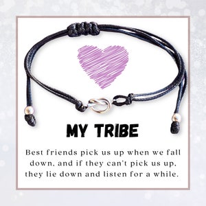 Tribe bracelet for women, Love knot jewelry, Christmas gifts for work besties, Friendship appreciation gifts, Girl gang bracelets for woman