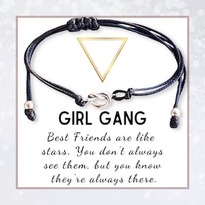 Girl gang bracelets, Bff bracelet women, Girl tribe jewelry, Love knot jewelry, Bridesmaid matching gifts, Best friend bracelet for 2 women