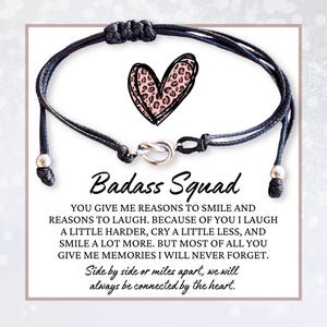 Badass squad jewelry, Bad ass bestie bracelet, Love knot charm, Badass tribe bracelet, Friendship women bracelets, Girl gang gift for girls