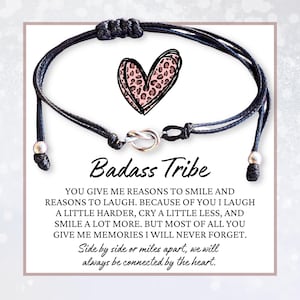 Badass squad gifts for girls, Bad ass bestie bracelet, Love knot badass tribe bracelet, Friendship bracelets, Girl gang gift Christmas