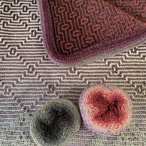 Patrón de crochet para superposición de mosaico: Diamantes grabados (patrón PDF)