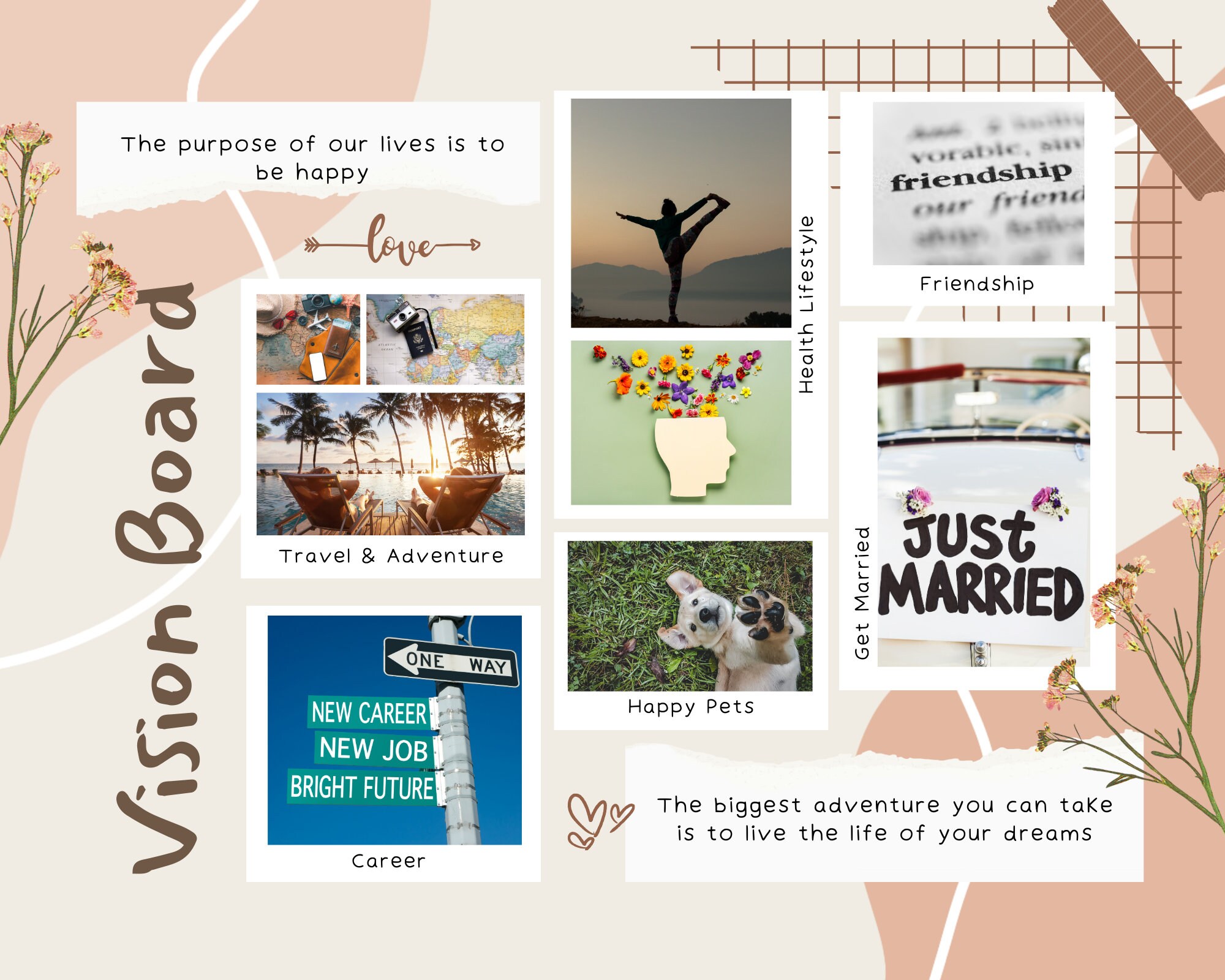 Graphics - Digital Vision Board Printable - Manifest Your Dreams ...