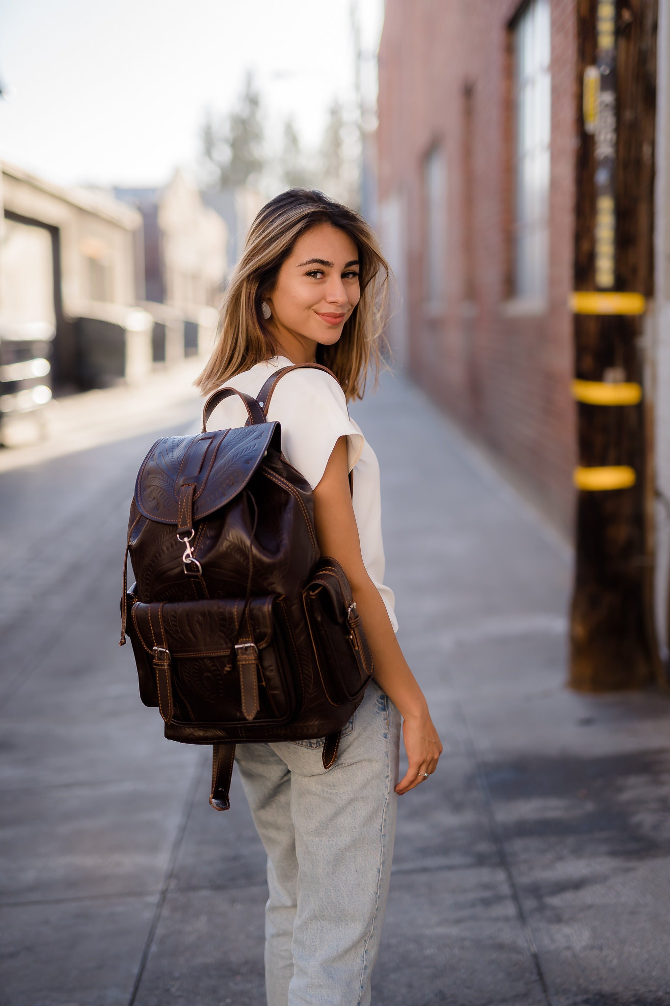 Embossed Empress Collection Business Backpack
