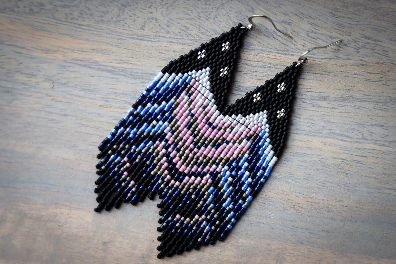 Velaris and Ramiel City of Starlight Fringe Beaded Earrings Handmade ...