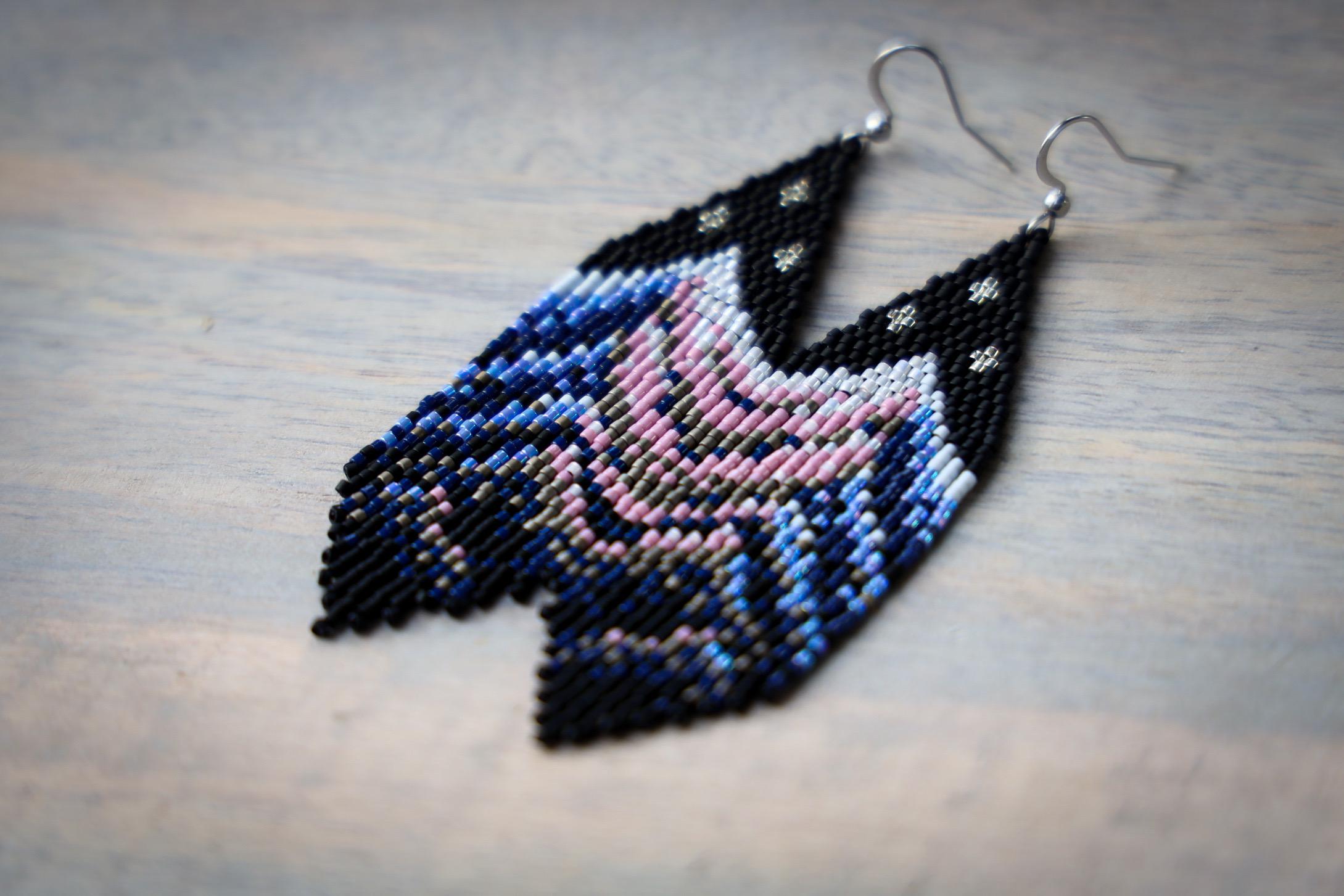 Velaris and Ramiel City of Starlight Fringe Beaded Earrings Handmade ...