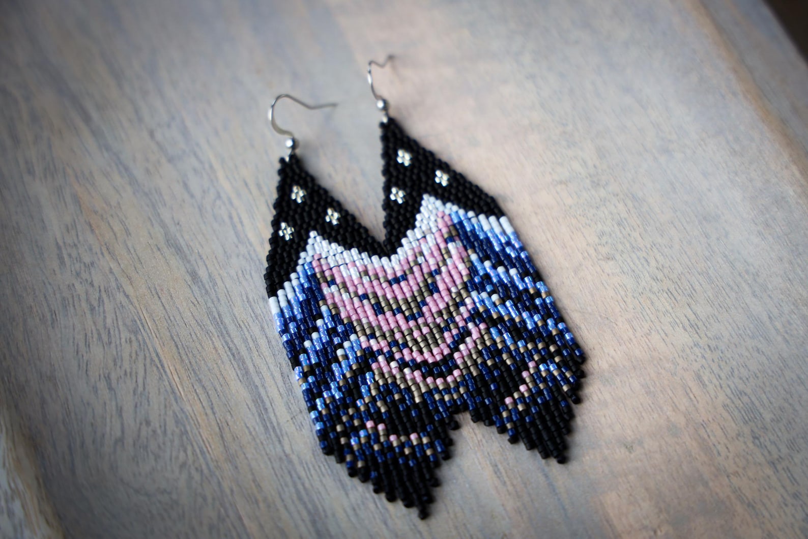 Velaris and Ramiel City of Starlight Fringe Beaded Earrings Handmade ...