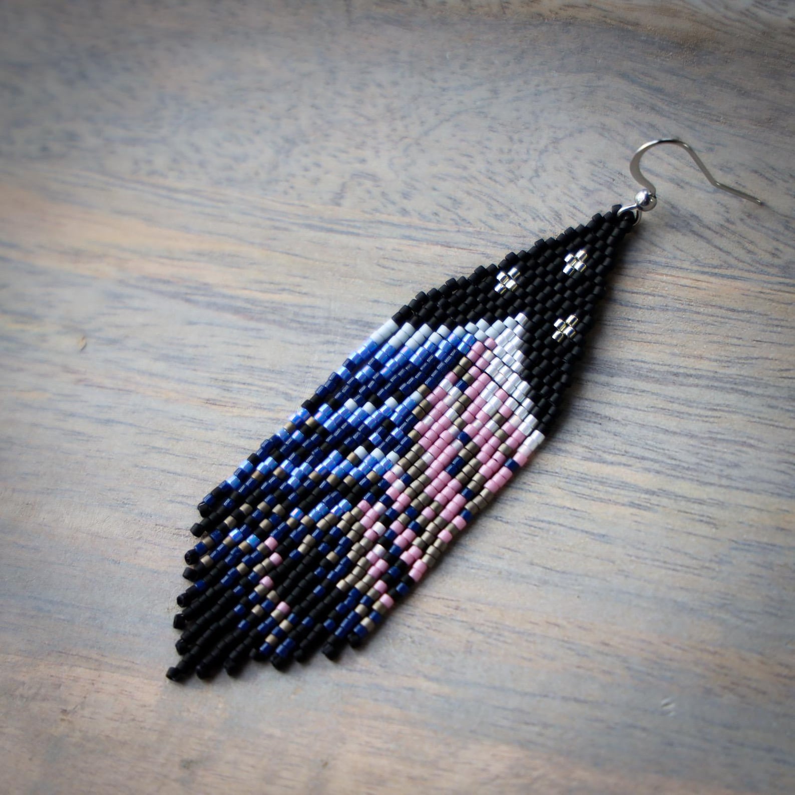 Velaris and Ramiel City of Starlight Fringe Beaded Earrings Handmade ...