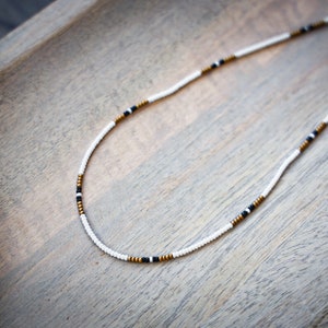 Gargantilha de miçangas Golden Hour ⋄ Joia boho feita à mão ⋄ Gargantilha de miçangas ⋄ Colar de miçangas ocidentais