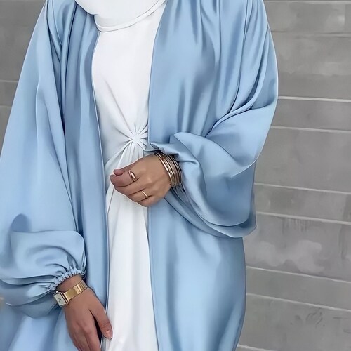 Abaya Silk Abaya Satin Abaya Eid Abayas Kimono Abaya Khimar Etsy