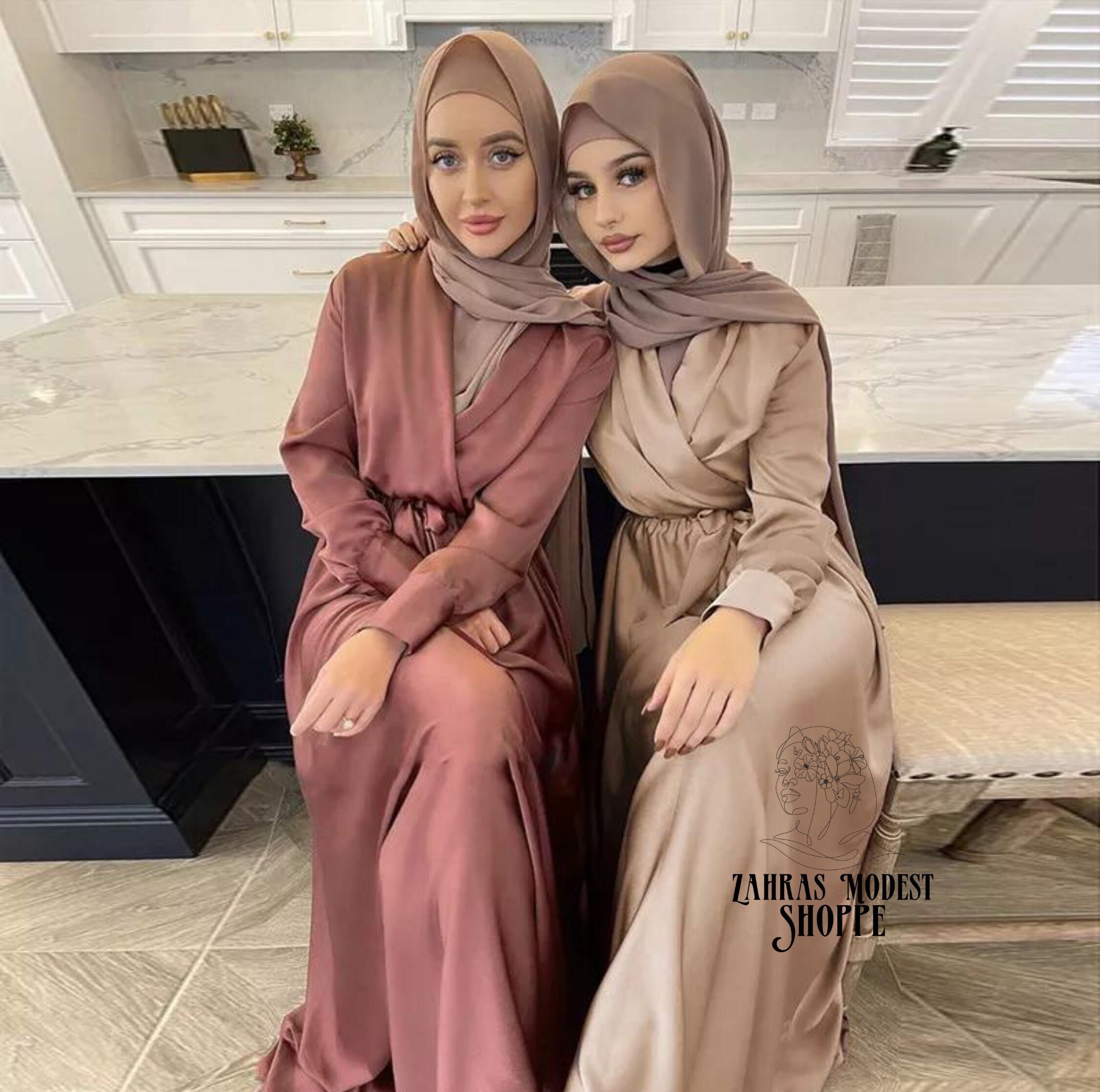 Satin Hijab Dress - Etsy Singapore