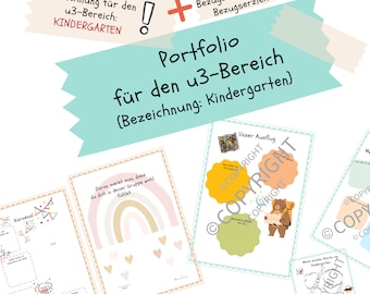 94 Portfoliovorlagen für die Krippe/u3; Bezeichnung: Kindergarten - PDF, Download
