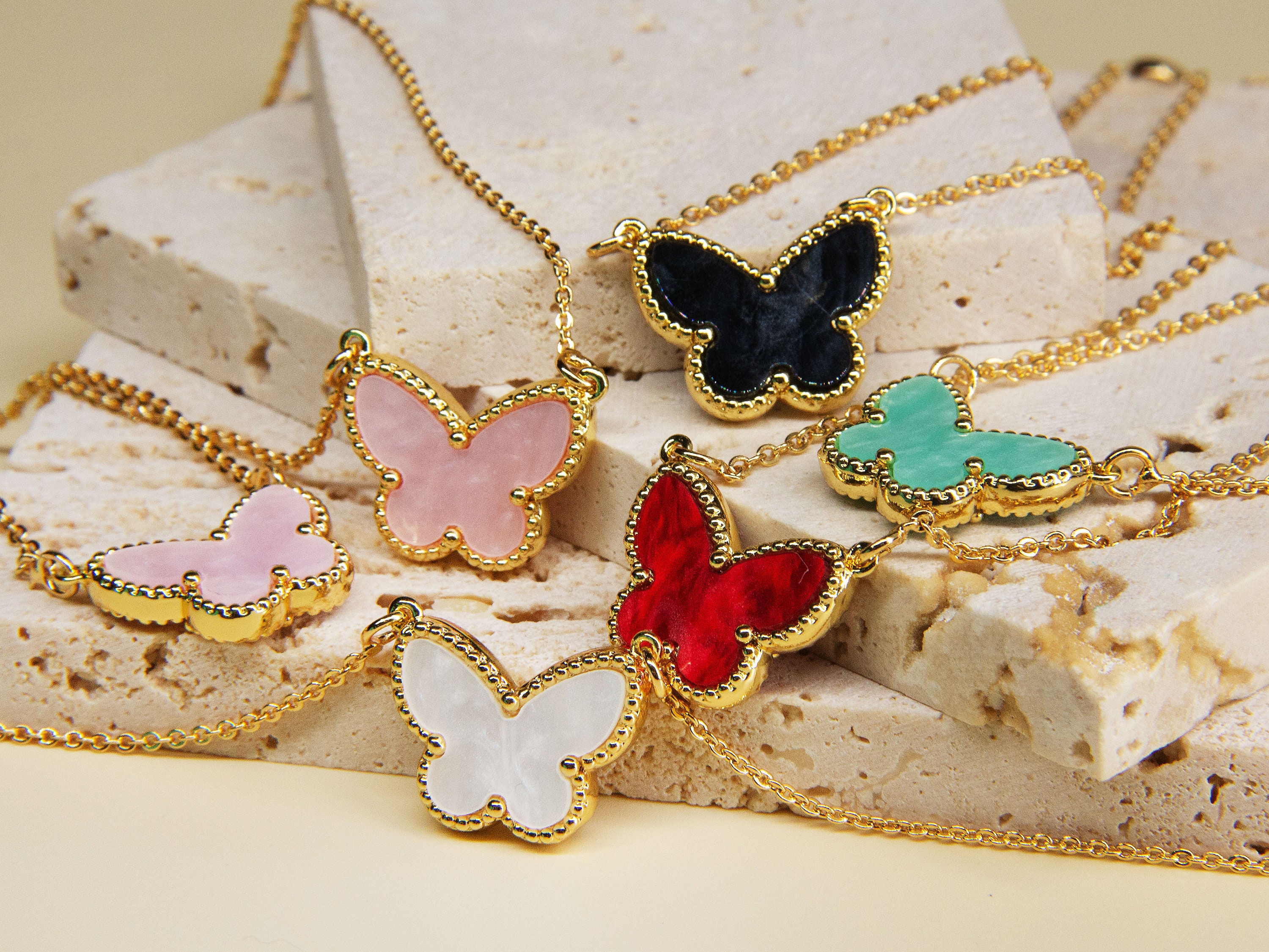 Besufy Women Multicolor Butterfly Bracelet Faux Pearl Thick Jewelry Gift, Women's, Size: 25, Purple