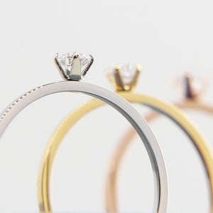 Minimalist Tiny Diamond Ring | Tiny Jewelry | Dainty Diamond Ring | Stacking Ring | Ring For Her | Moissanite Diamond Jewellery