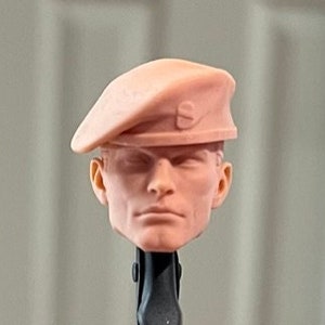 LT. FALCON inspired by Gi Joe, 3d printed sculpt (Unfinished) w/ removable beret