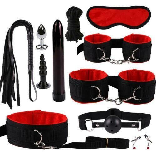 Red) Bondage Kit for Couples with Wrists Ankle Cuffs, BDSM Toy Bedroom  Restraints on OnBuy