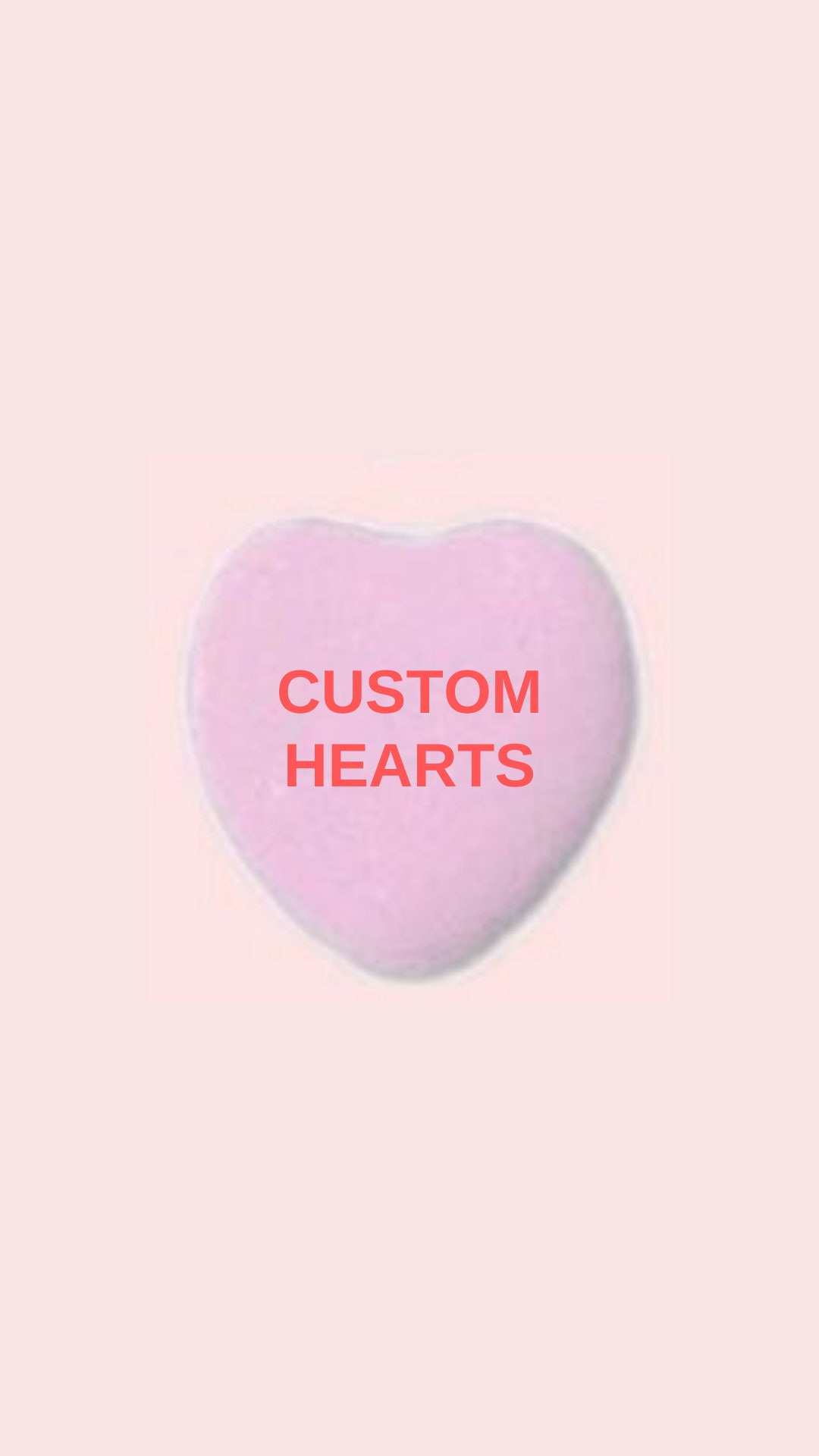 Custom printed shop candy hearts