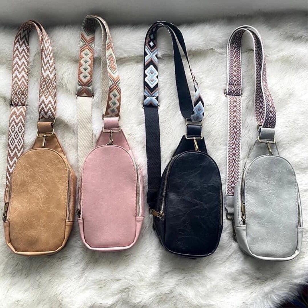 Vegan Leather Sling Bag, Sling Bag, Leather Sling Bag Etsy