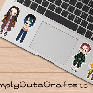 Anime fandom stickers glossy vinyl die cut stickers laptop notebook sticker pack chibi