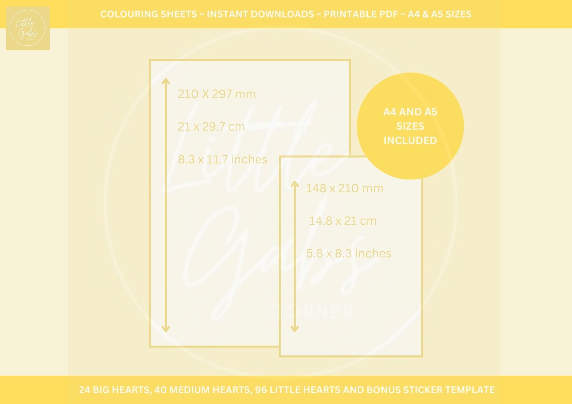 Printable Heart Colouring Swatch Sheets Swatch Sheets A4 A5 PDF ...