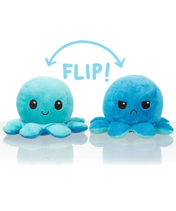 Nom Personnalise Reversible Octopus Peluche Petite Amie Etsy France