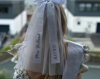 Personalized Bride To Be Sash and/or Veil: Hen Party Accessories