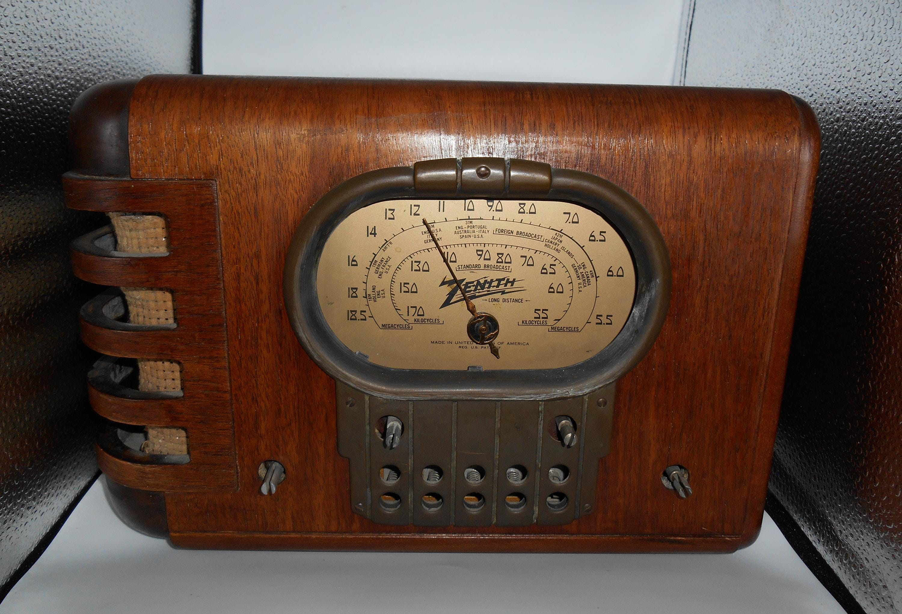 vintage an・an no.30 Vintage 1930's Zenith Electric Radio USA Made Wood R906906