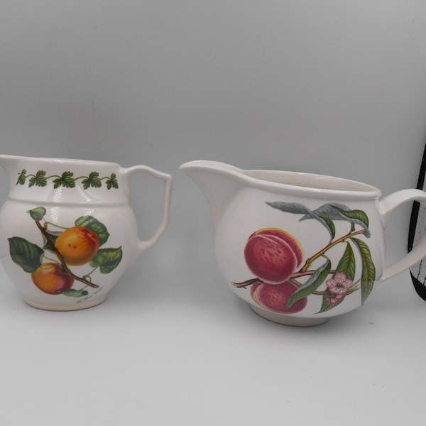 Vintage Portmeirion Pomona Botanical Garden Creamer Set of 2 Made in Britain by Susan Williams-Ellis